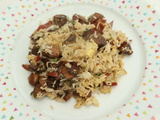 Riz sauté aux champignons et jambon