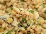 Salade de haricots blancs, thon et Cheddar