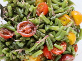 Salade de tomates cerises et haricots verts