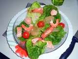 Salade crevettes et pamplemousse