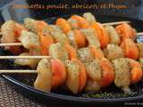 Brochettes poulet abricot et thym