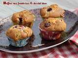 Muffins aux framboises & chocolat blanc