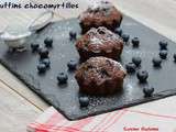 Muffins moelleux chocomyrtilles