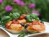 Tartelettes aux tomates cerises, olives/mozzarella (pâte levée)