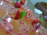 Cocktail champagne et sorbet de fraise