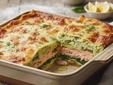 Lasagnes au saumon et aux épinards-oseille, aux deux fromages