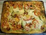 Pizza pesto - poivrons - tomates - chorizo