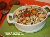 Salade au noix ( tomates cerises / concombre) – 54 kcal