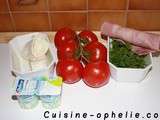 Tomates farcies au chèvre et au jambon – 83kcal