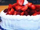 Pavlova fraise framboise
