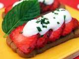 Tartellette minute aux fraises menthe