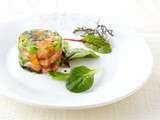 Marbré de saumon de Norvège aux petits légumes