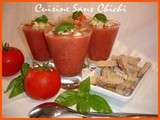 Gaspacho de tomates au basilic