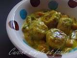Boulettes de veau et ses légumes au curry