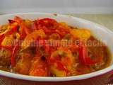 Cabillaud sauce poivron et tomates