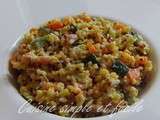 Quinoa au lard, légumes et ricotta