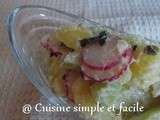 Salade de pommes de terre aux radis et concombre