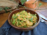 Curry vert de crevettes au combava, recette ig Bas