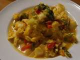 Curry de poisson au lait de coco ! Fish curry with red curry paste and coconut milk