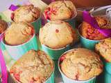 Muffins girly aux éclats de praline rose. Pour un brunch du dimanche entre filles