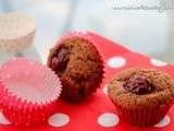 Mini muffins au chocolat noir et cerises