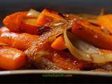 Poêlée de carottes et oignons caramélisés au cumin