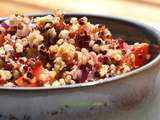 Taboulé de quinoa, tomate et fruits secs