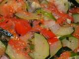 Compotée de courgettes et tomates végétalienne