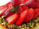 Tarte fraise et pistache