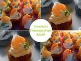 Mini muffins salés : Crevettes , Fromage Frais et Aneth
