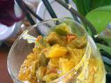 Panna cotta indienne au curry de légumes