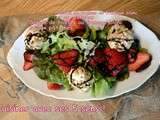 Salade de fraises au fromage frais et aux pistache