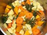 Soupe au potiron carottes et ses fanes
