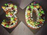 Number Cake Sans Gluten Crème citron / Ganache Chocolat Blanc (30 ans) - pour 20 personnes