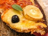 Pâte à Pizza au chou-fleur _ 5 fromages & Salame piccante