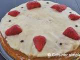 Gâteau d’anniversaire aux fraises et chocolat blanc