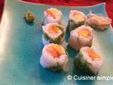 Spring rolls, Rouleaux de printemps saumon mangue