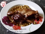 Cuisse de canard sur ses flageolets au miel et au vin rouge (au cookéo ou à la cocotte)