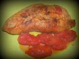 Filet de dinde mariné au réglisse et ses tomates