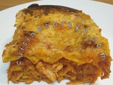 Lasagnes au poulet, poireaux à la béchamel lait de coco et curry