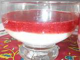 Mhalbi (crème de riz) au coulis de fraise: