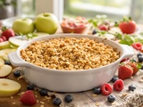 Crumble flocons d’avoine sans beurre : recette facile