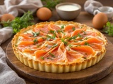 Tarte au saumon fumé et crème fraîche