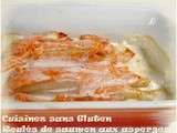 Roulés de saumon fumé aux asperges à la crème