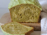 Cake marbré au matcha et glaçage chocolat blanc