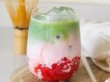 Iced Matcha Latte à la fraise
