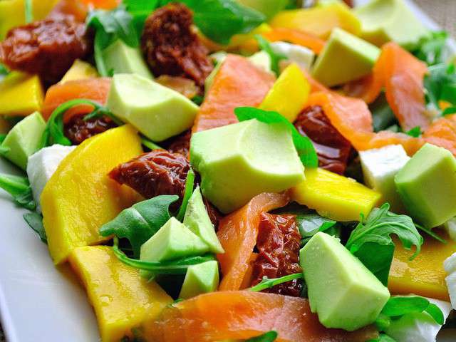 Recettes de Salade au saumon de Cuisinons en Couleurs