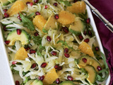Salade de fenouil, roquette, grenade, orange et avocat