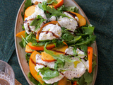 Salade de kaki et burrata