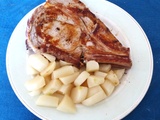 Côte de veau et navets au miel